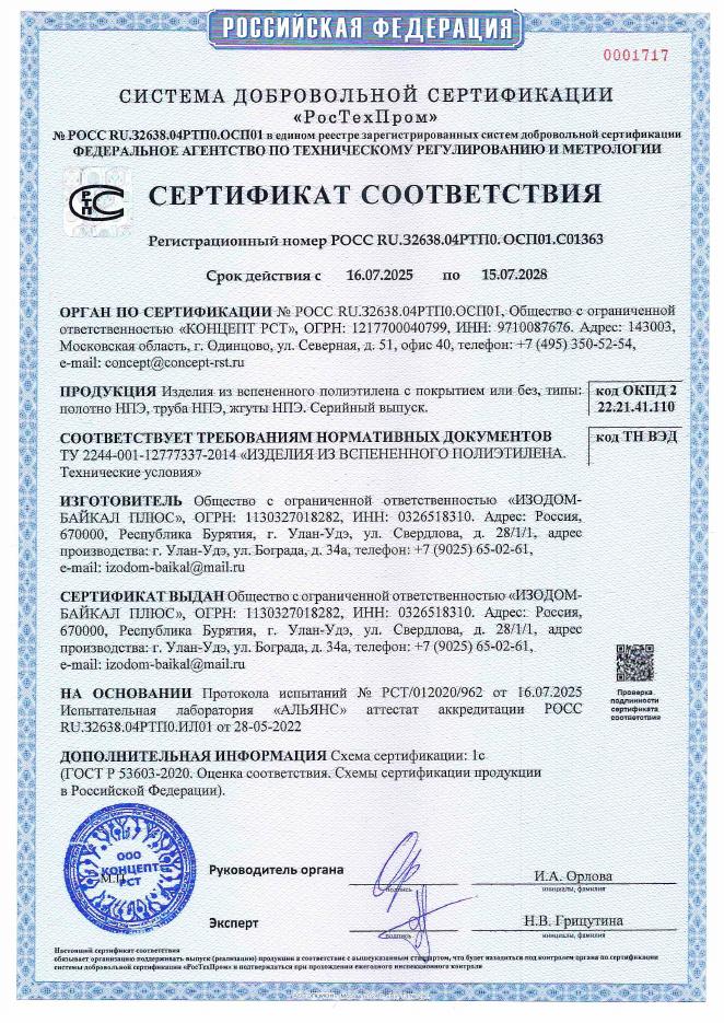 Сертификат соответствия