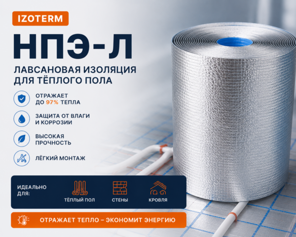 IZOterm НПЭ-Л — Лавсановая изоляция для системы «тёплый пол»